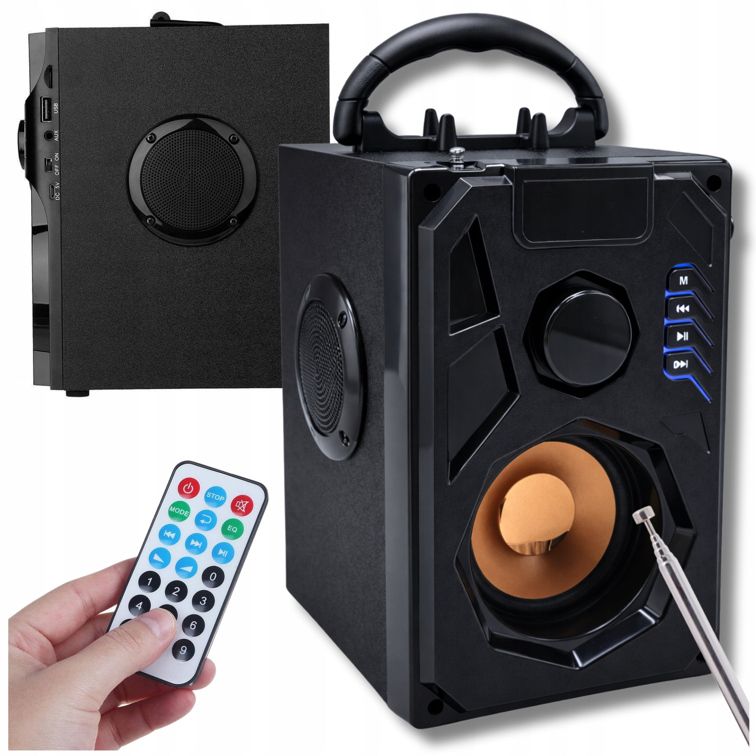 BOOMBOX SPEAKER WITH BLUETOOTH HOLDER 5.2 WIRELESS RADIO MP3 REMOTE CONTROL
