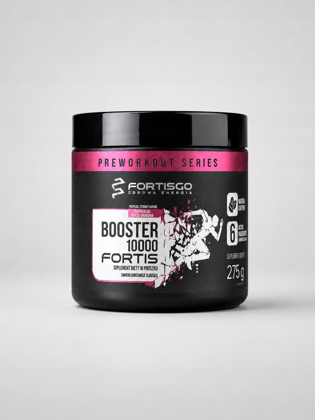 BOOSTER 10000 FORTIS Preworkout Raspberry-Cranberry (275g) Expiration date at least six months from the date of purchase