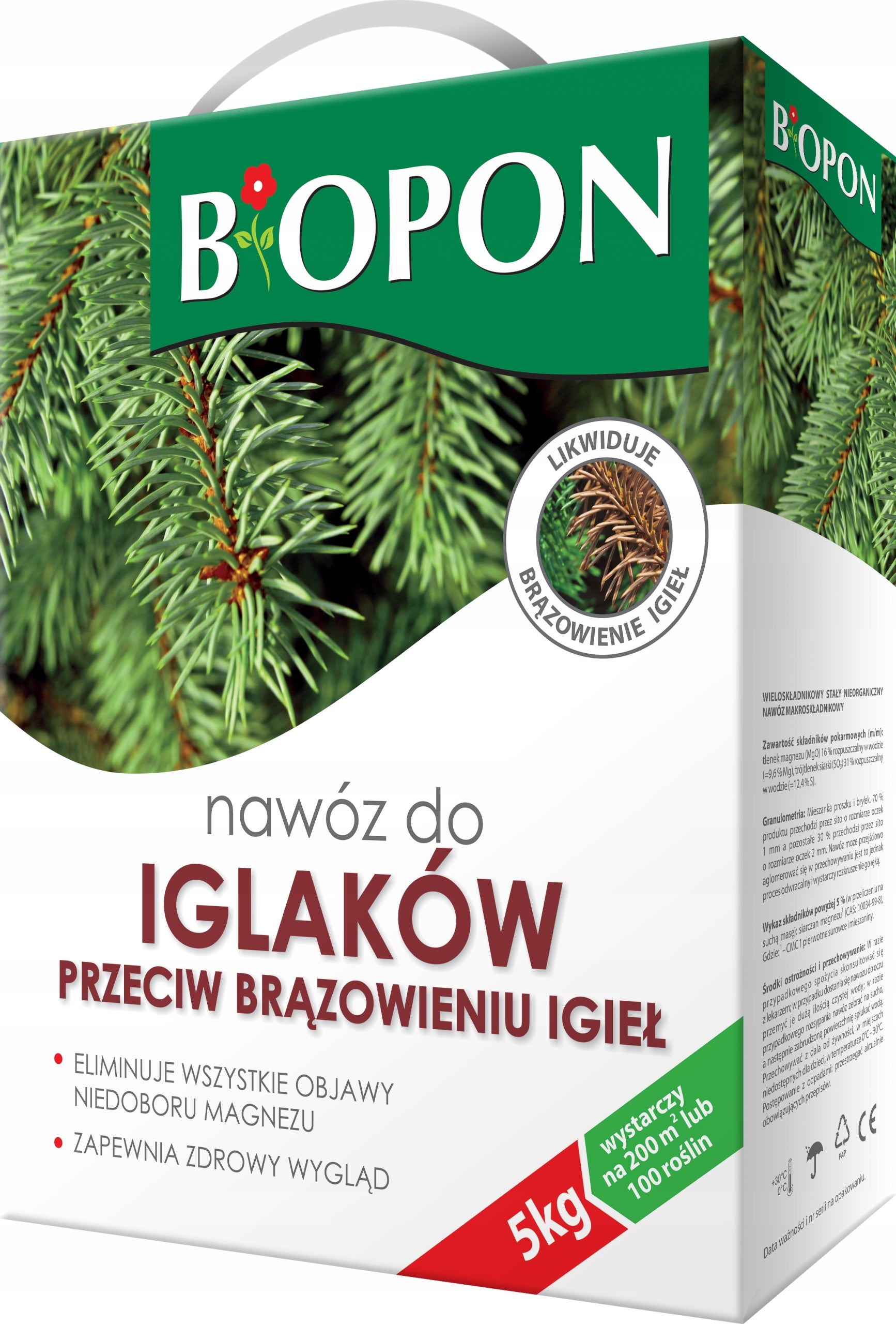 BOPON Anti-browning needle conifers fertilizer Biopon 5 kg