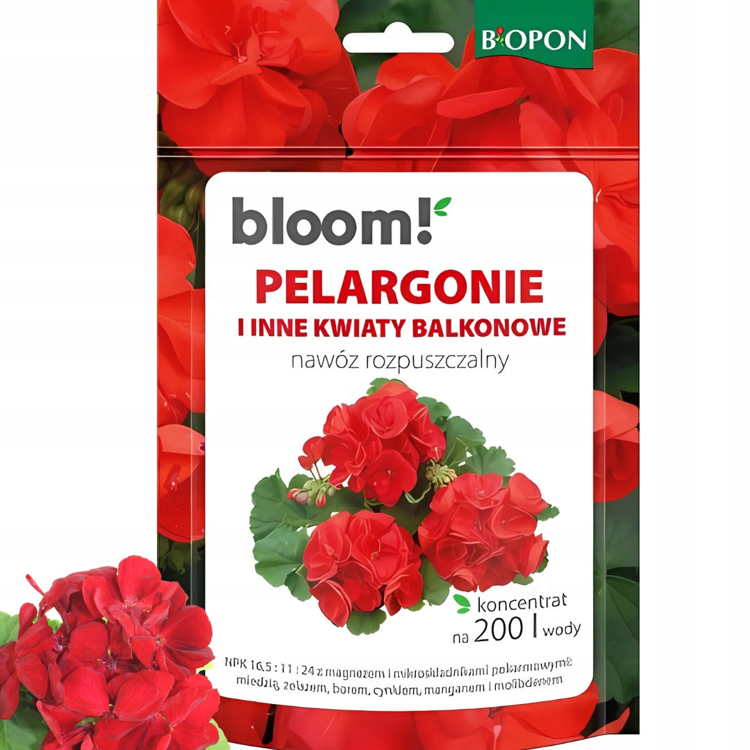 BOPON BLOOM! Pelargonies and other balcony flowers, soluble fertilizer Biopon