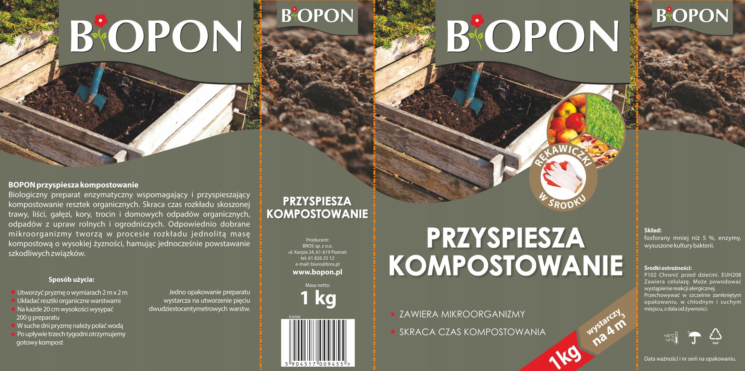 BOPON Composter accelerates composting Biopon 1 kg Packaging status original