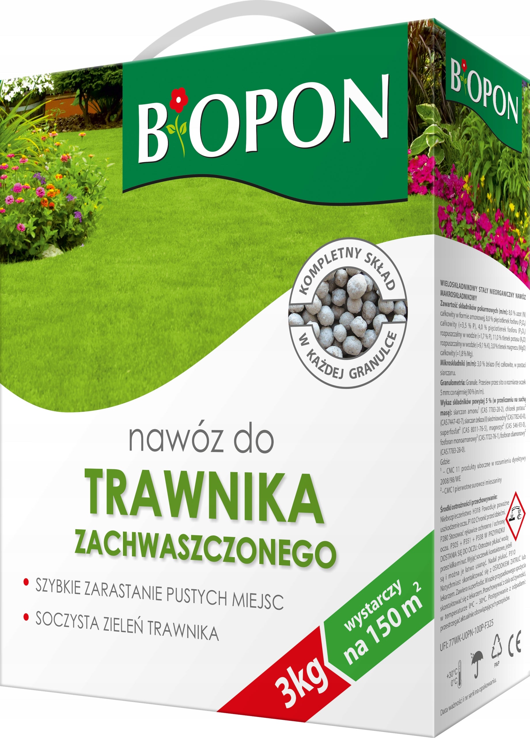 BOPON Fertilizer for weeded lawn granules Biopon 3 kg