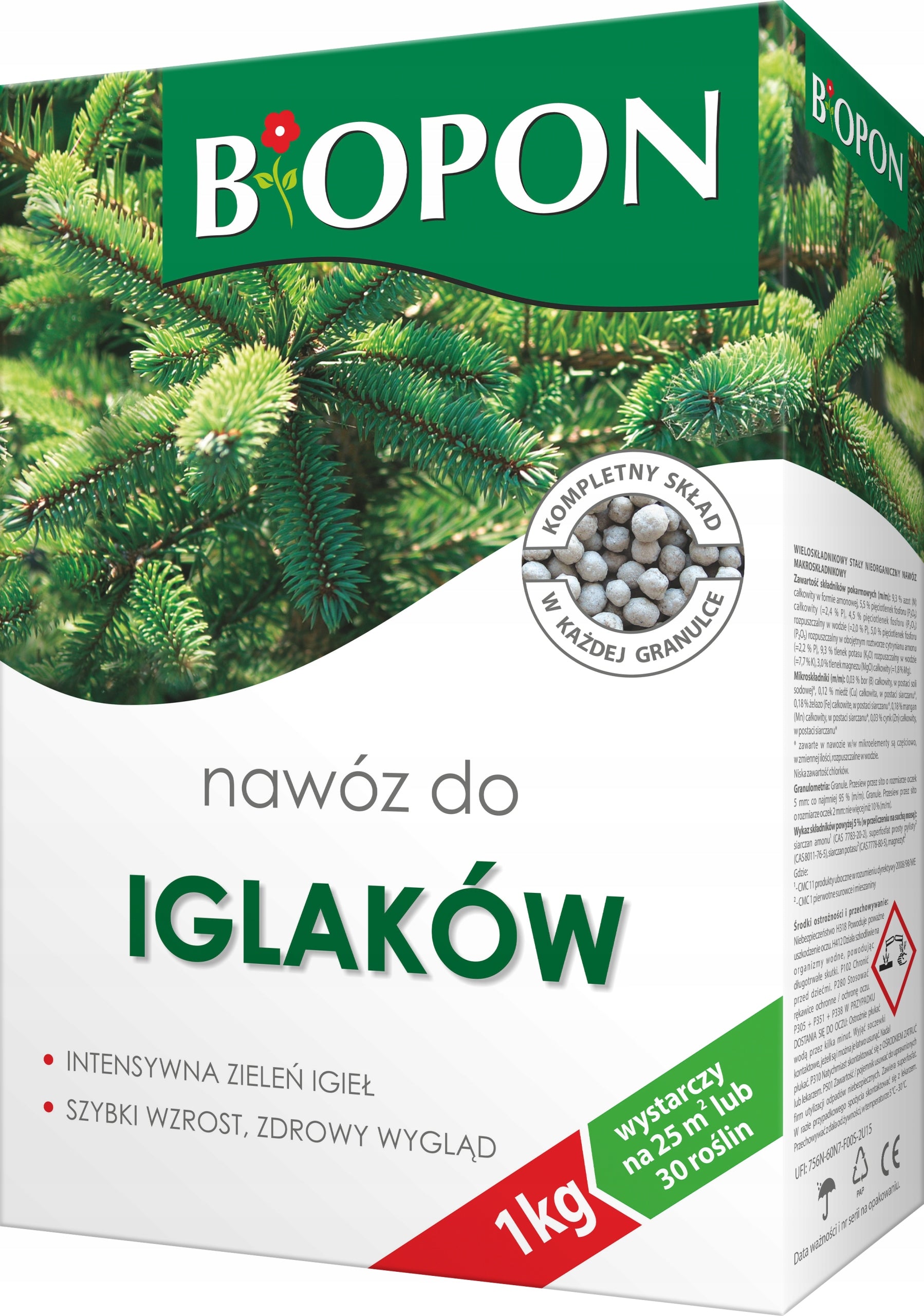 BOPON Granulated fertilizer for conifers Biopon 1 kg per 25m2