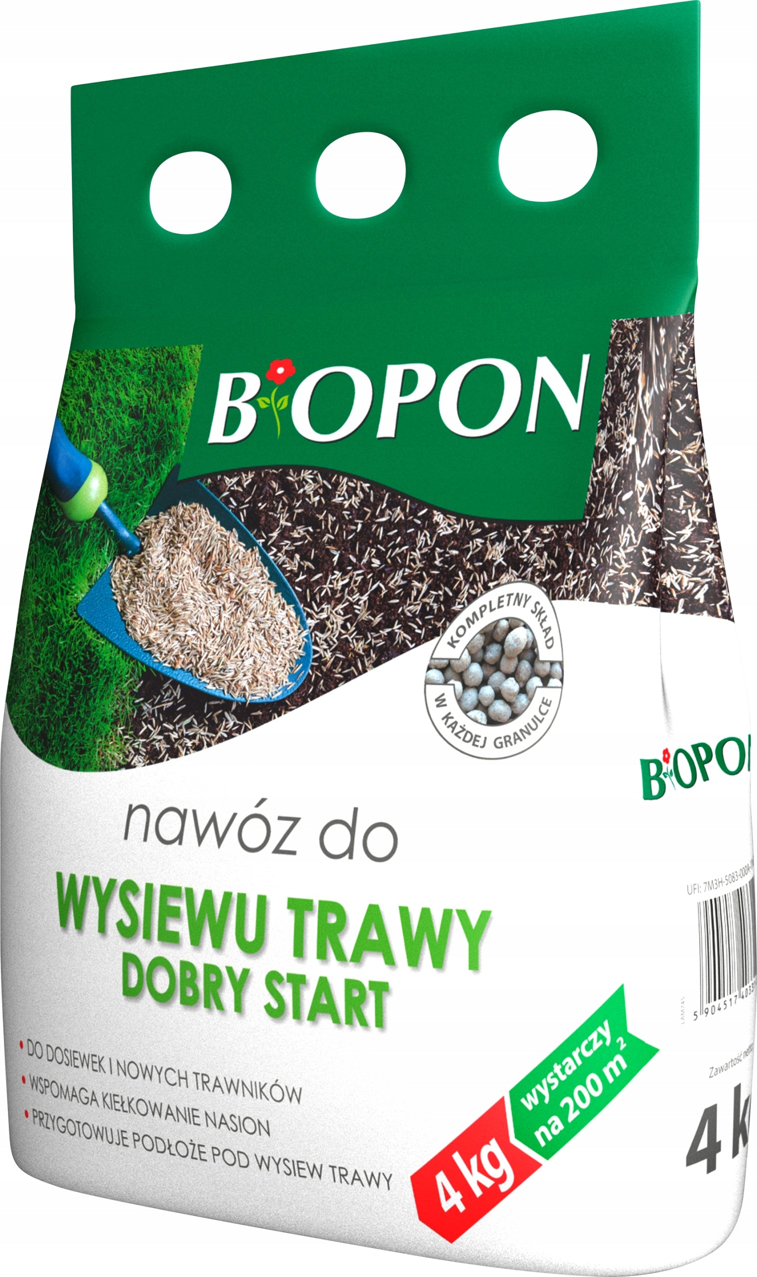 BOPON Granulated fertilizer for sowing grass, lawn GOOD START Biopon 4 kg