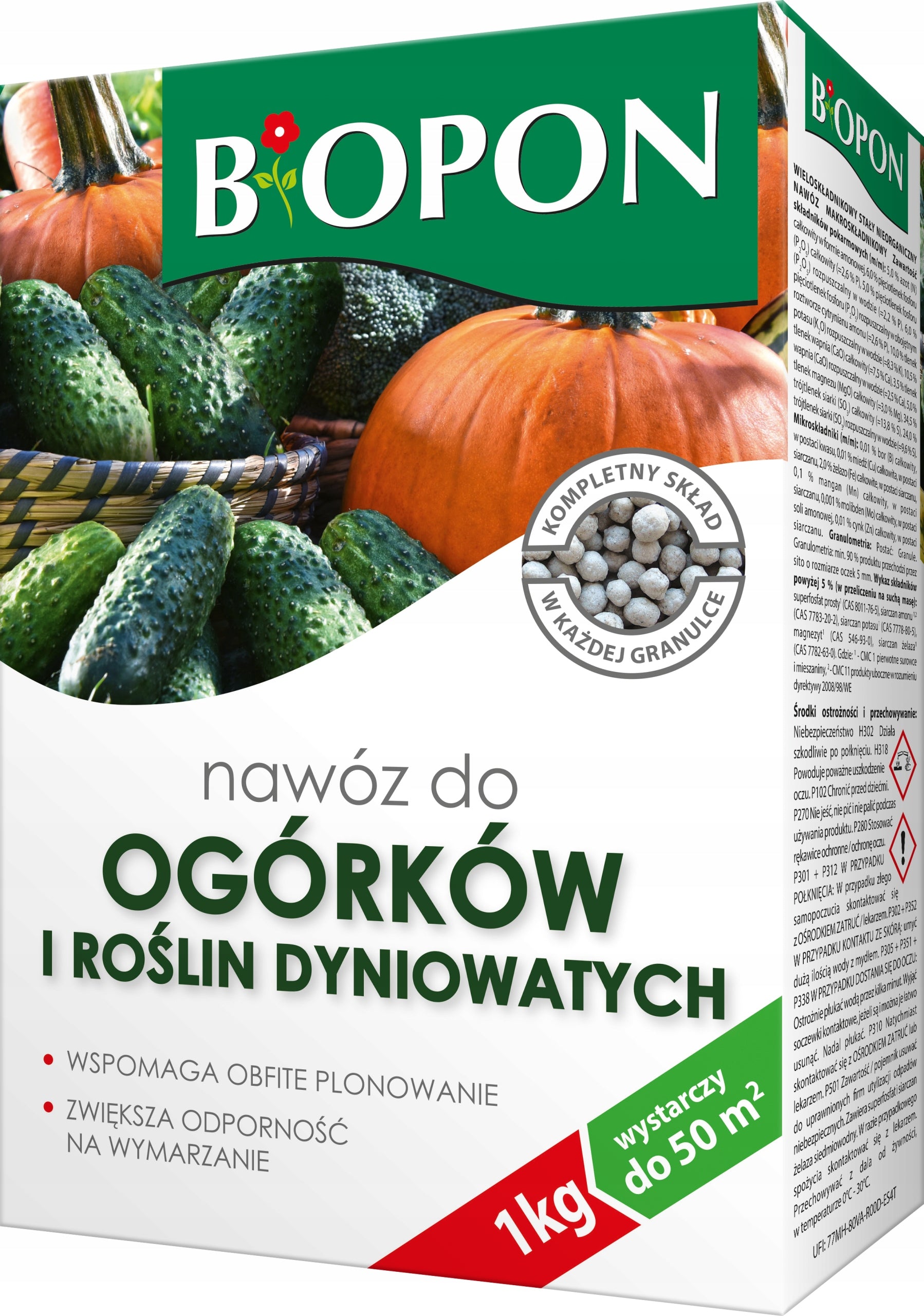 BOPON Granulated fertilizer for zucchini cucumbers and cucurbit plants Biopon 1 kg