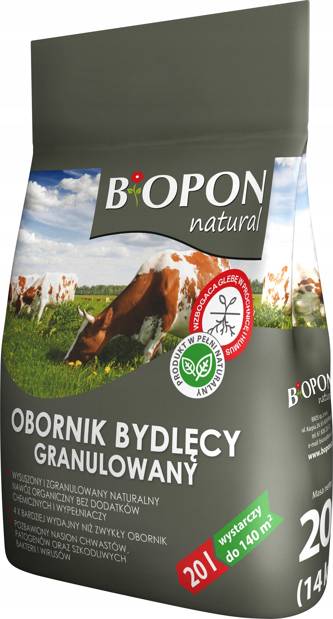BOPON NATURAL BOVINE MANURE natural granular fertilizer Biopon 20L