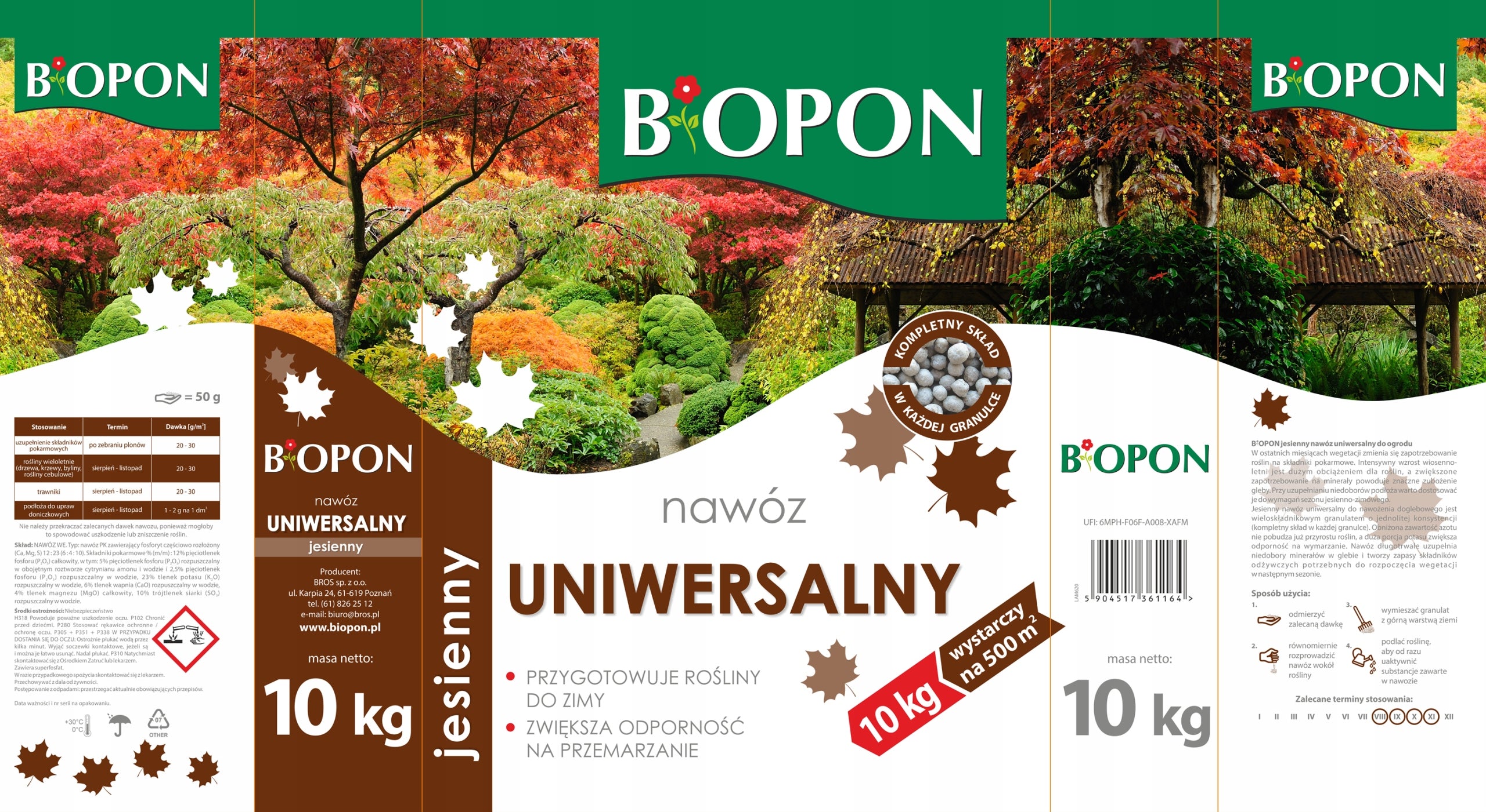 BOPON Universal Autumn Fertilizer Biopon 10 kg Manufacturer code 1996