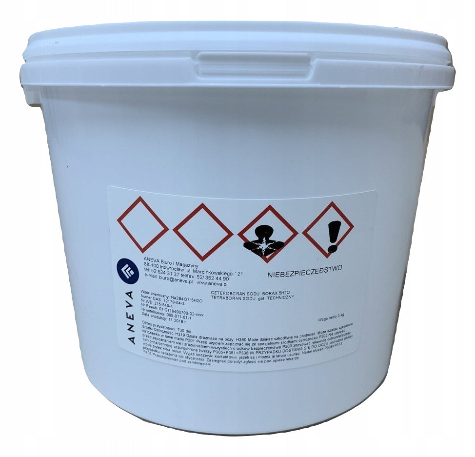 BORAX 5H2O BORAX bucket 3kg 99,9% BEST!!!