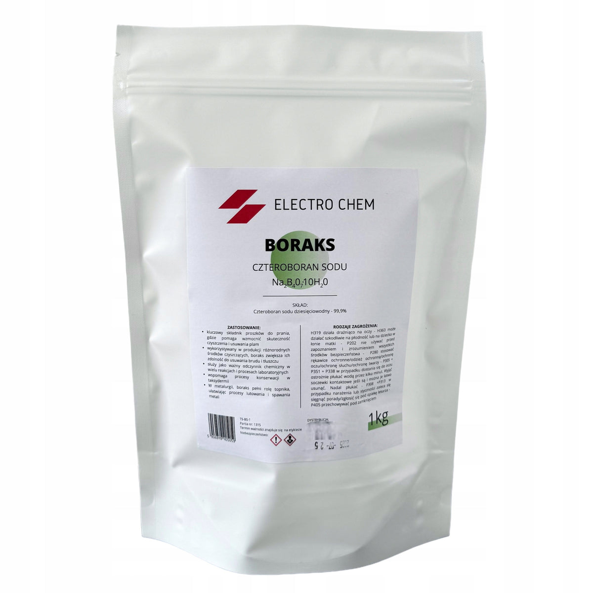 BORAX - BORAX - SODIUM TETRABORATE - PURE 99,9% - 1KG