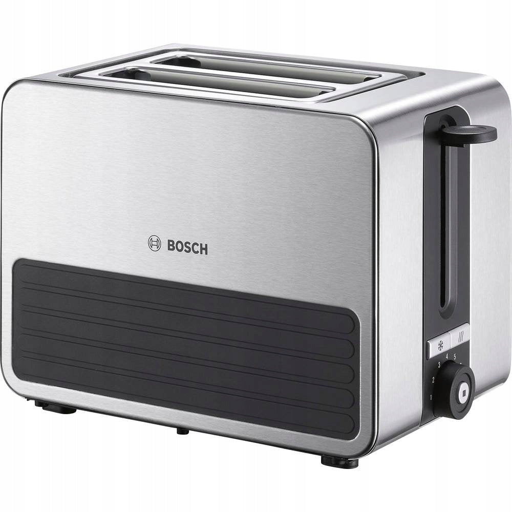 BOSCH Compact 1050W Toaster With Defrost Function Black Grey
