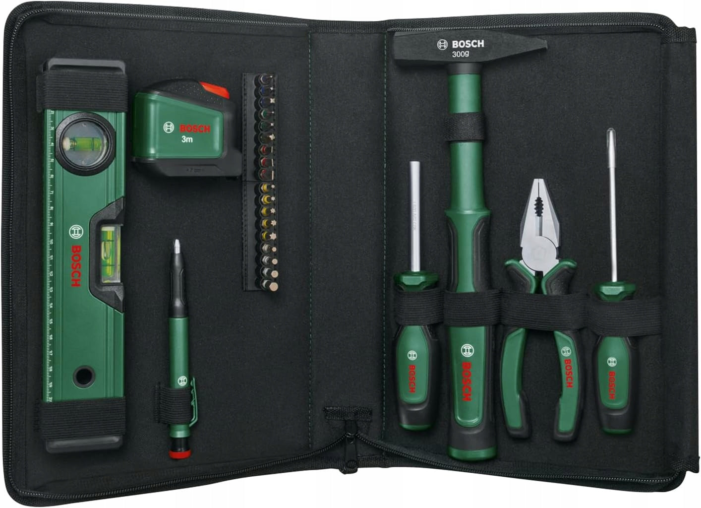 BOSCH HAND TOOL SET, HAMMER, SCREWDRIVER, TIPS 25PCS 1600A0275J Packaging status original