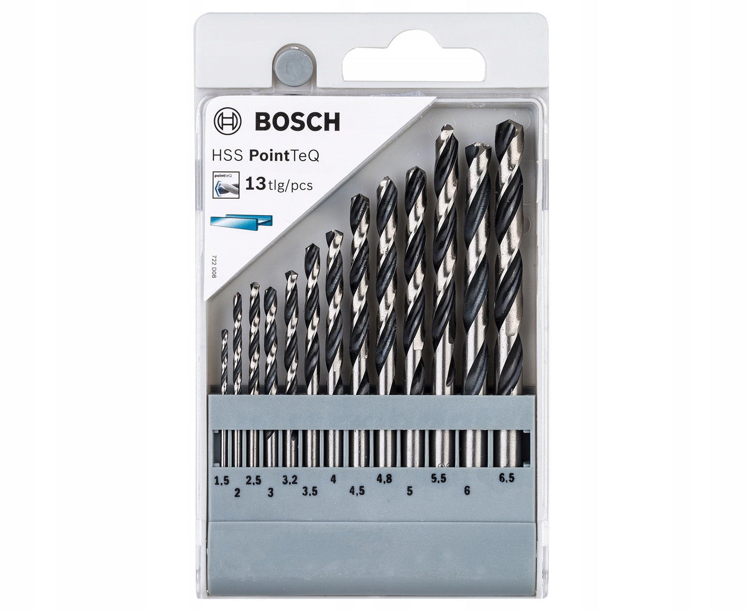 BOSCH HSS PointTeQ METAL DRILL BITS SET OF 13pcs. Brand Bosch