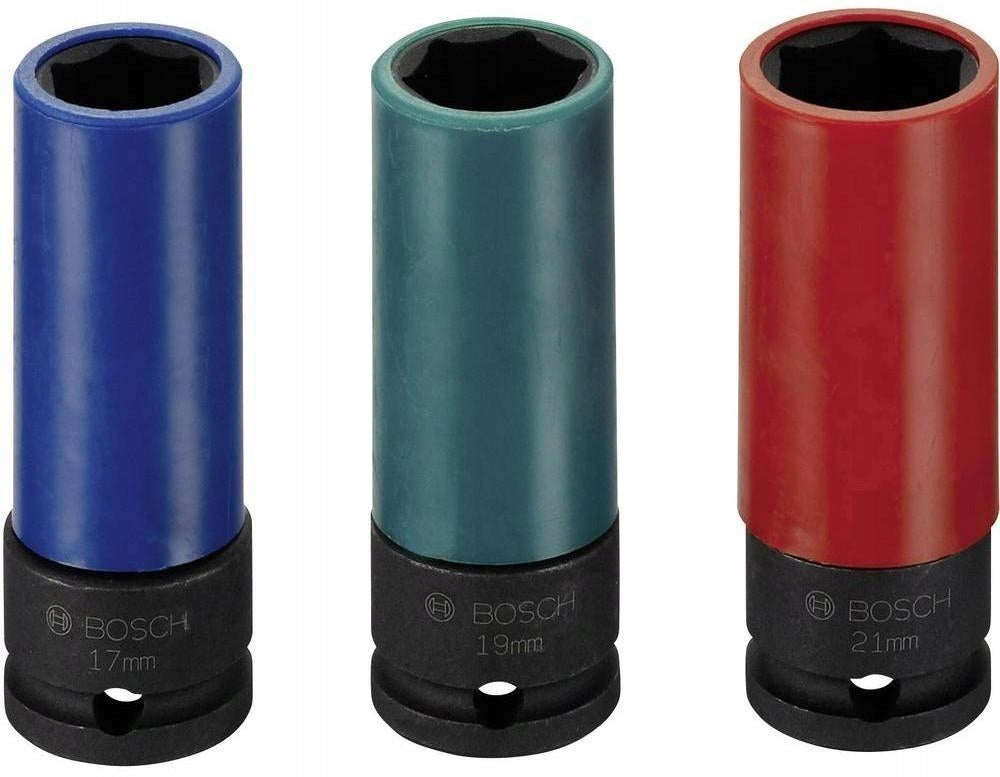 BOSCH Impact Cap Set 2608551102 17 19 21 mm 1/2" for 3el wheels Manufacturer code 2 608 551 102