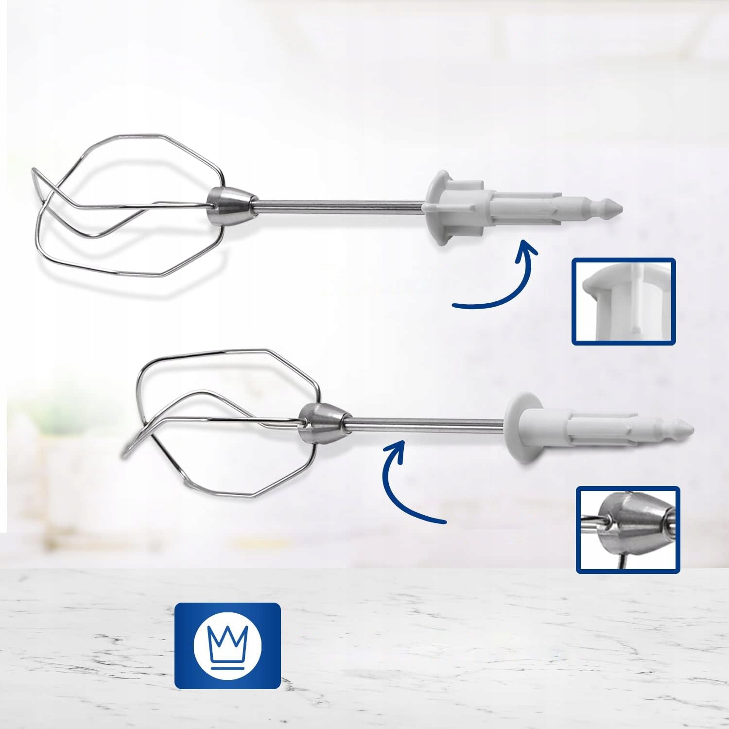 BOSCH Mixer WHISK 2pcs for ErgoMixx Manufacturer code do MIESZAK TRZEPACZKA miksera BOSCH