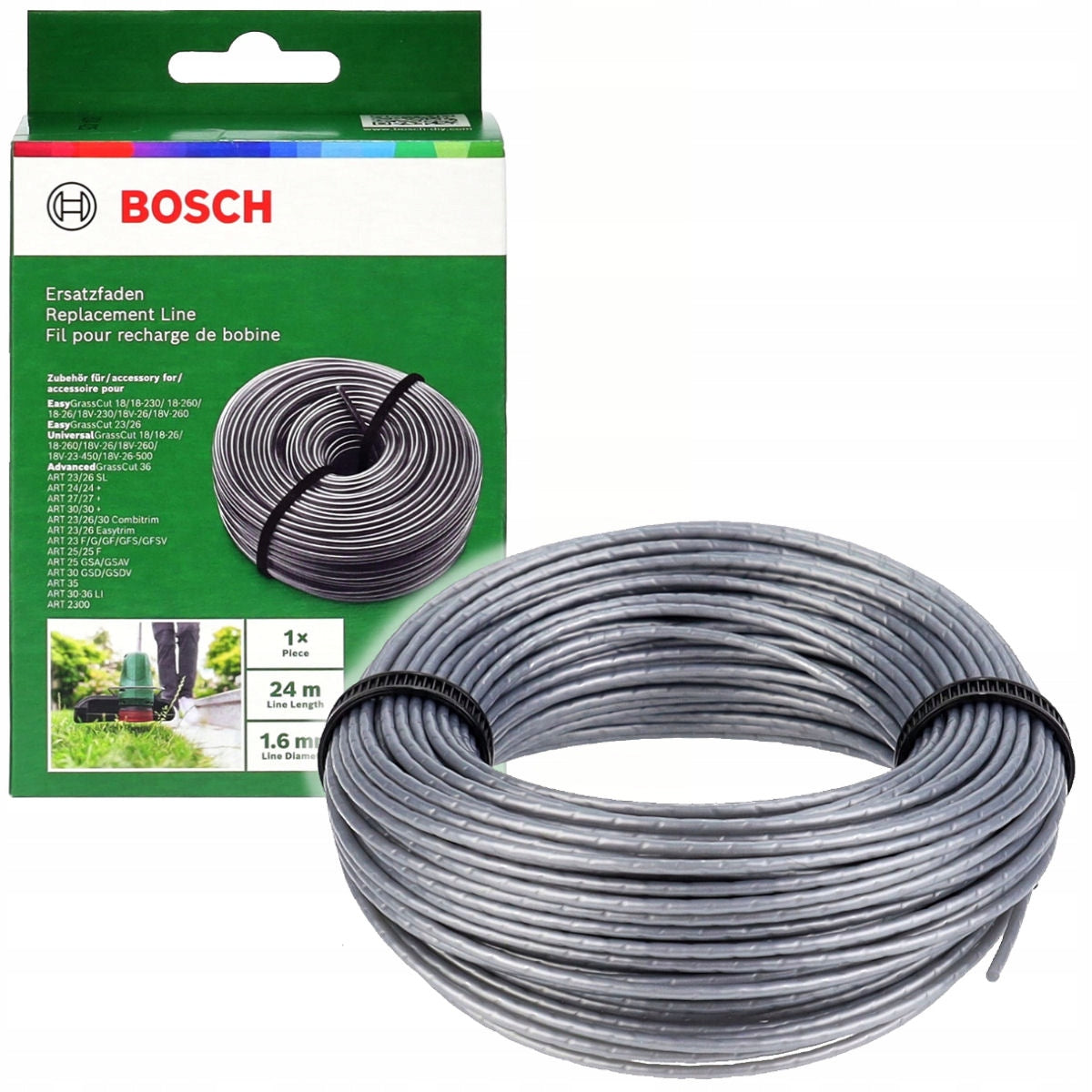 BOSCH - ORIGINAL PRO-TAP CUTTING THREAD LINE 1,6mm spool 24m for trimmers