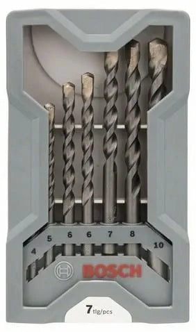 BOSCH SILVER PERCUSSION concrete drill bit set 4-10 7 pieces Purpose for concrete
