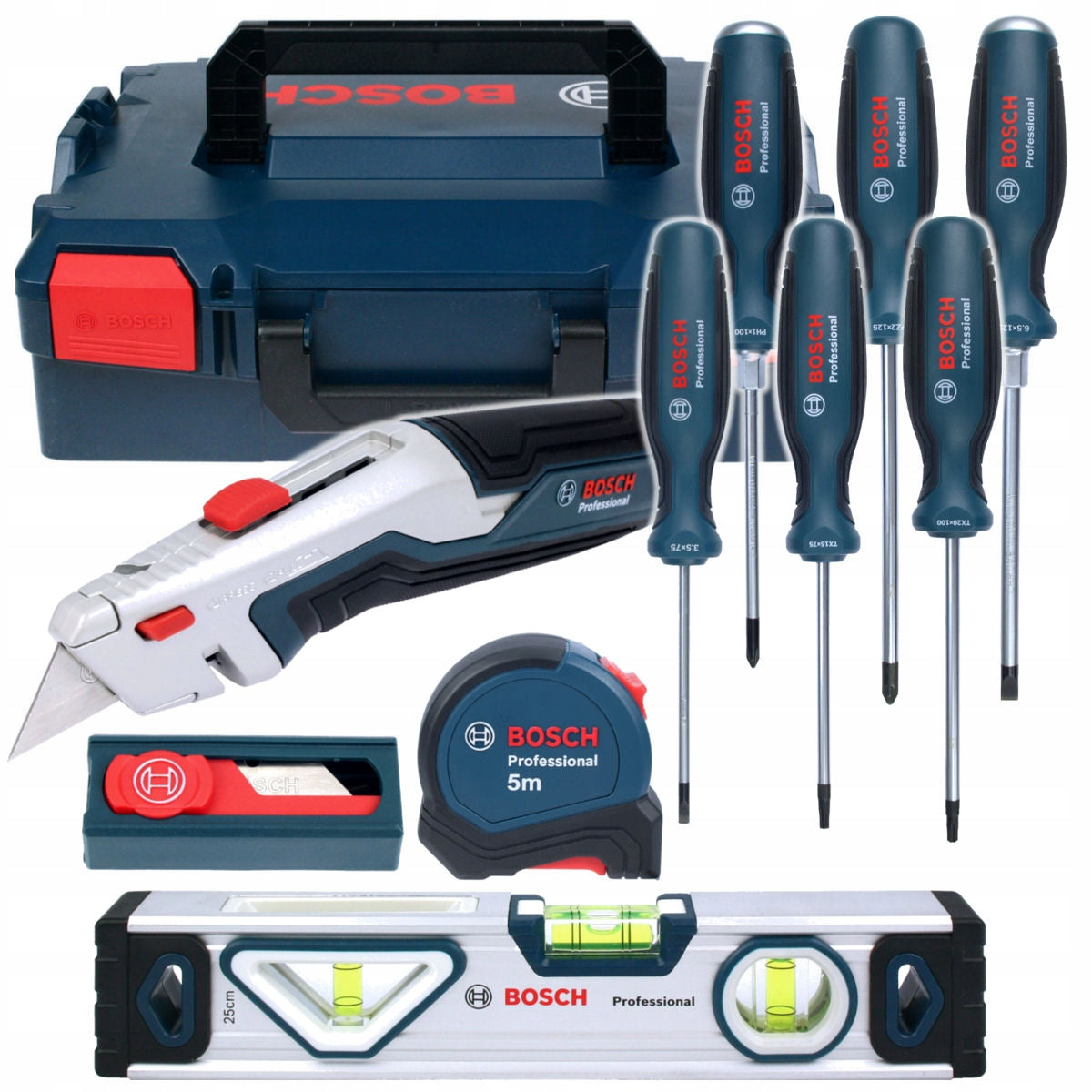 BOSCH Set of 19 hand tools in L-BOXX case