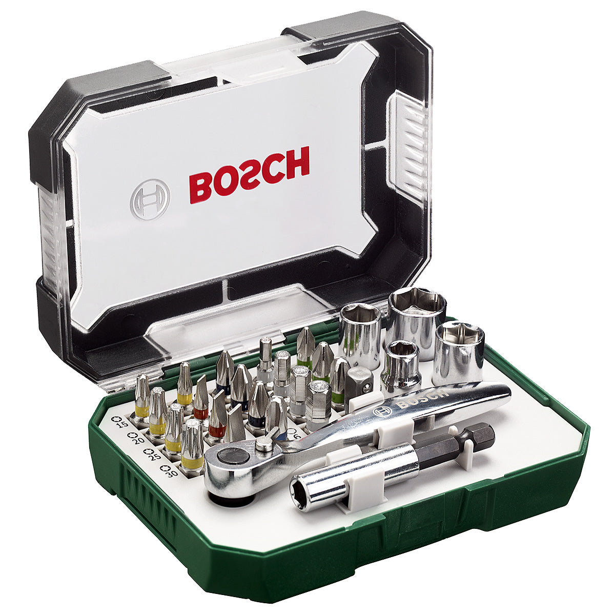 BOSCH set of key bits ratchet 26 elements