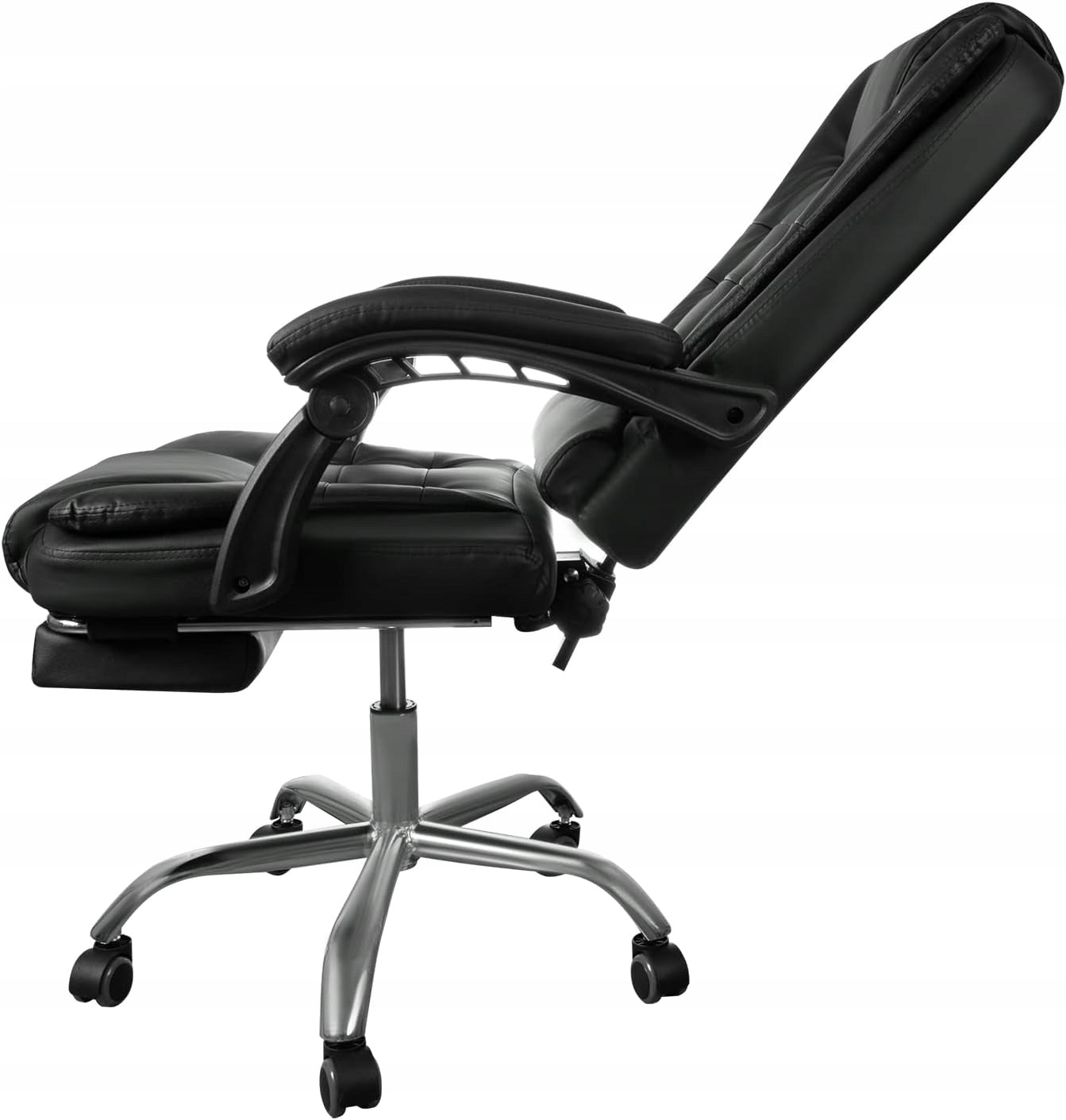BOSS Computer Office Swivel Chair with Footrest Black ECO LEATHER Manufacturer code KO22CZ
