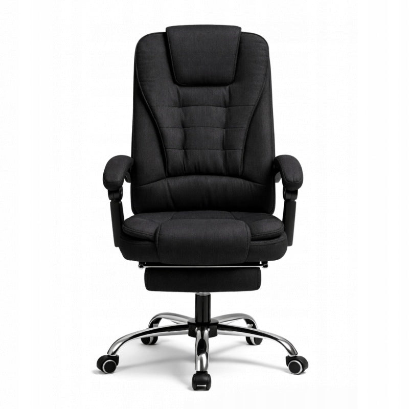 BOSS swivel office chair with footrest - black MATERIAL Furniture depth 51 cm