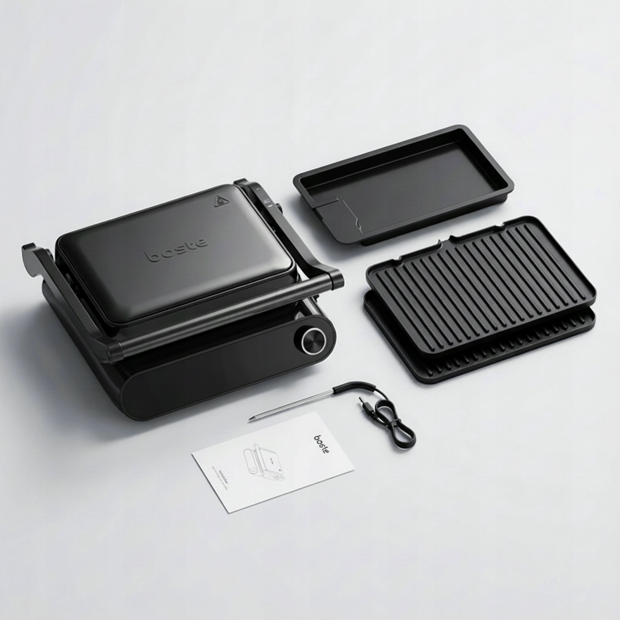BOSTE ELECTRIC GRILL CONTACT TOASTER HIGH POWER 2200W FOLDING PROBE Packaging status original