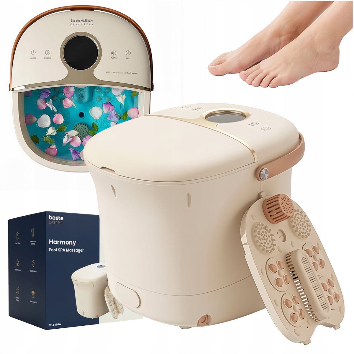 BOSTE FOOT WATER MASSAGER HEATED HYDROMASSAGER RAIN SHOWER SPA PILOT