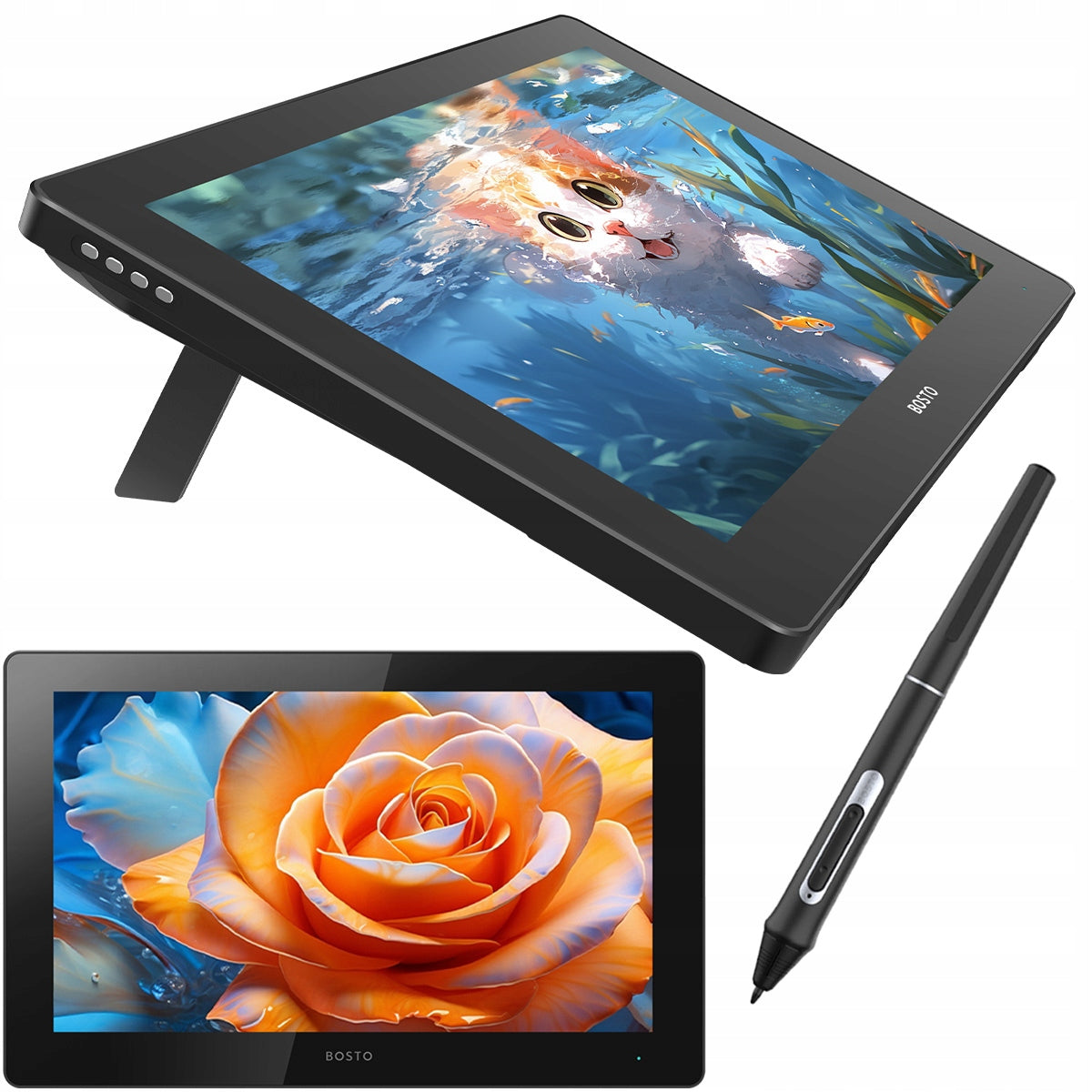 BOSTO BT-16HD 2024 Professional Graphics Tablet with Pen 16384 st 15,6"