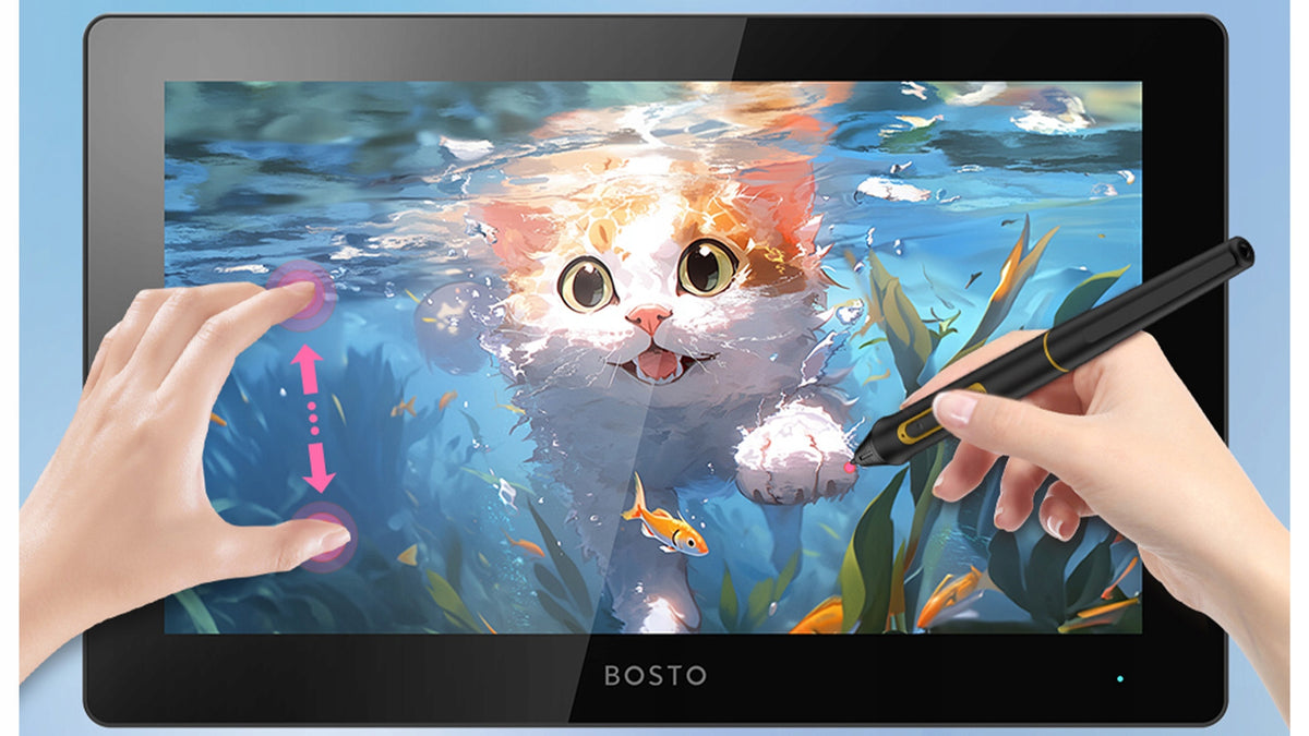 BOSTO BT-16HDT V2 Graphics Tablet with Pen 15.6'' TOUCH PROFESSIONAL Packaging status original