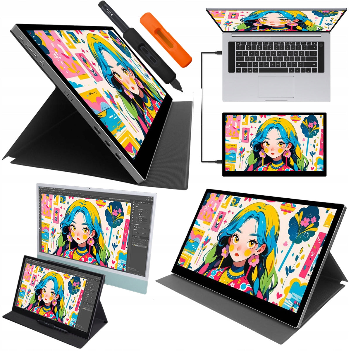 BOSTO P160 Professional Graphics Tablet 1920x1080 15,6″ pen 16384 Packaging status original