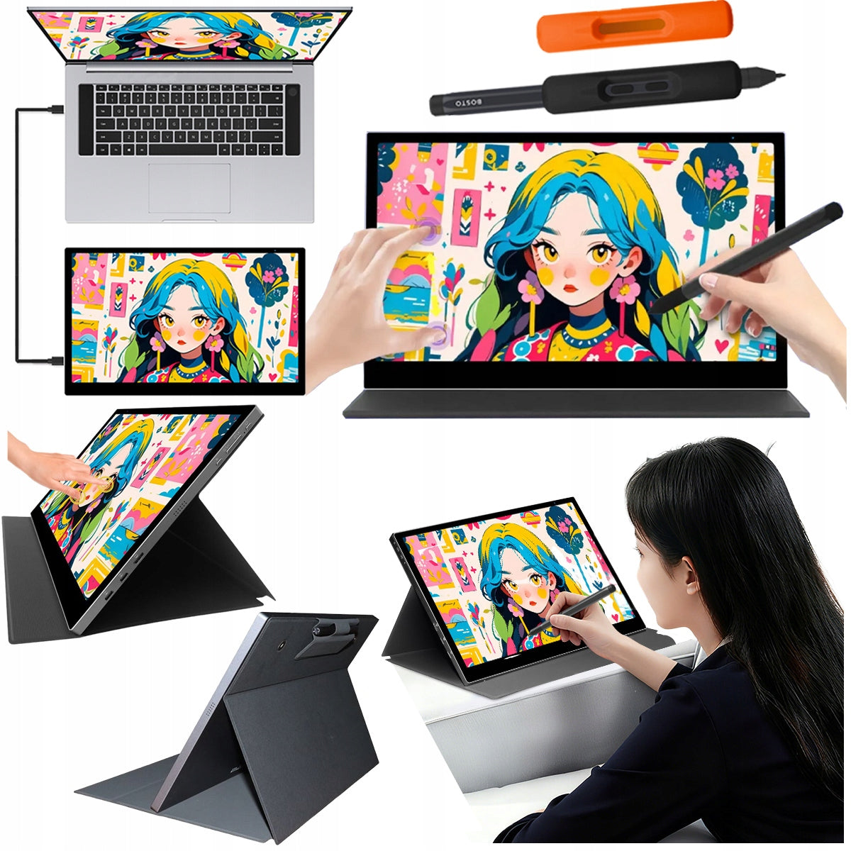 BOSTO P160T Professional Graphics Tablet 1920x1080 15,6" TOUCH 16384