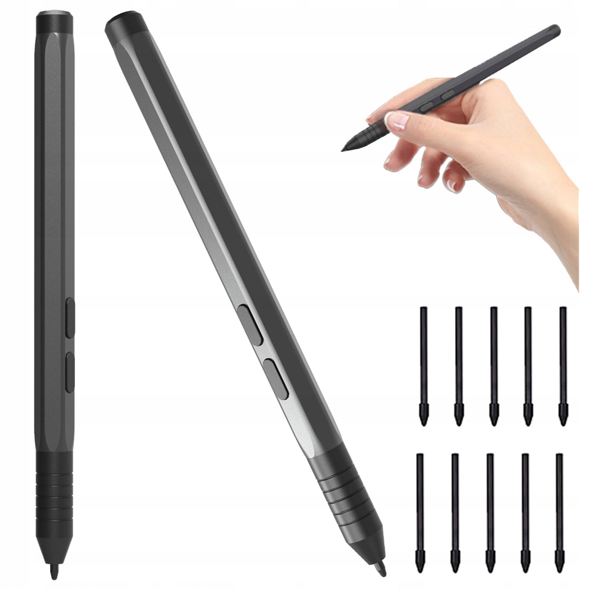 BOSTO Pen stylus W11 for graphics tablets + 10 tips Packaging status original