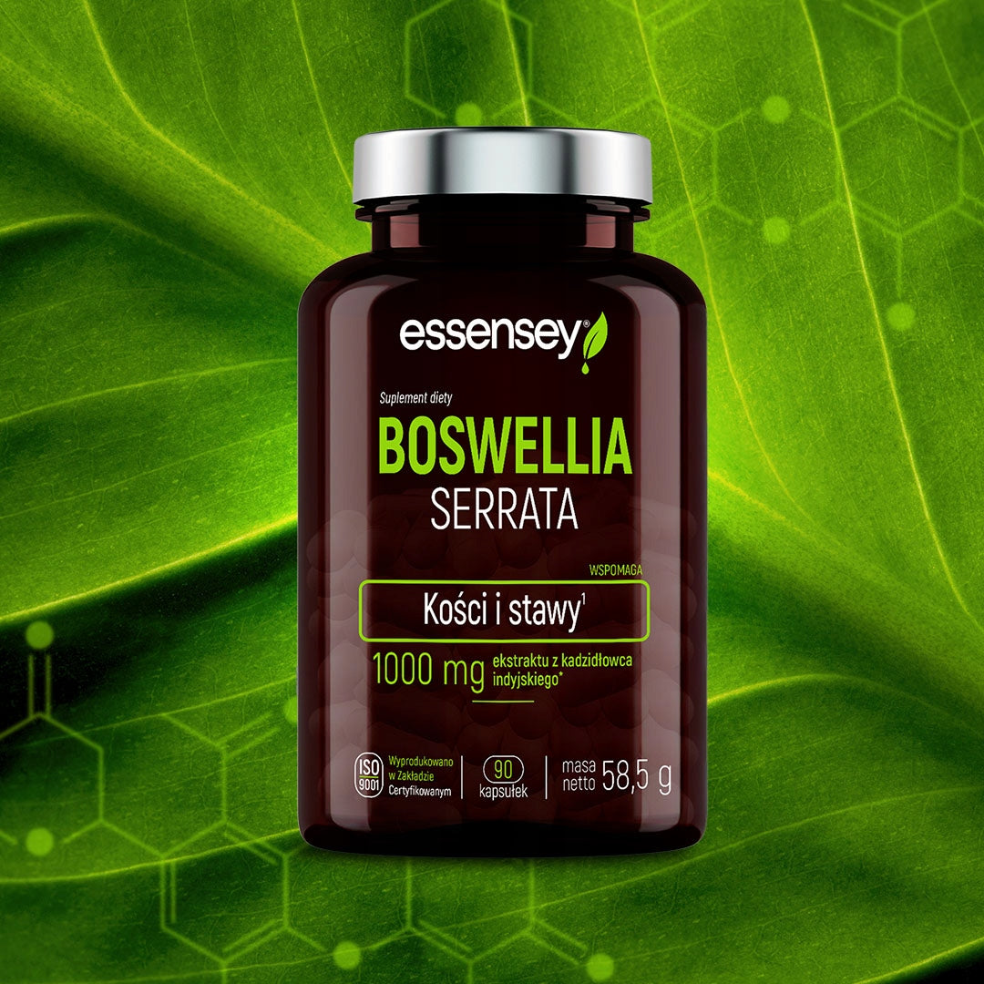 BOSWELLIA SERRATA 1000 MG FOR JOINTS AND BONES 90 VEGETABLE CAPS INDIAN BOSWELLIA Brand Essensey