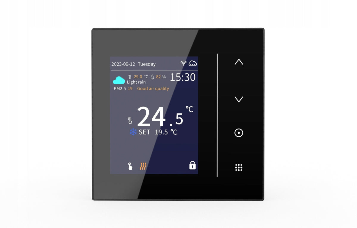 BOT Tuya RT2 16A WiFi Room Thermostat, Black Packaging status original