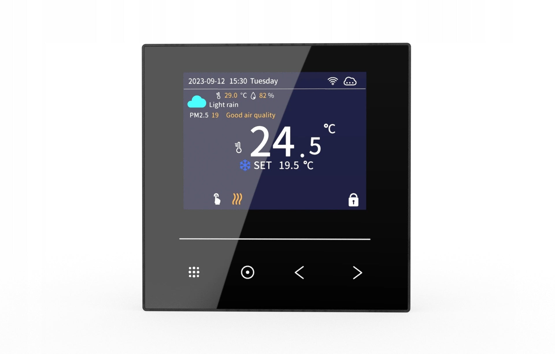 BOT Tuya RT2 16A WiFi Room Thermostat, Black