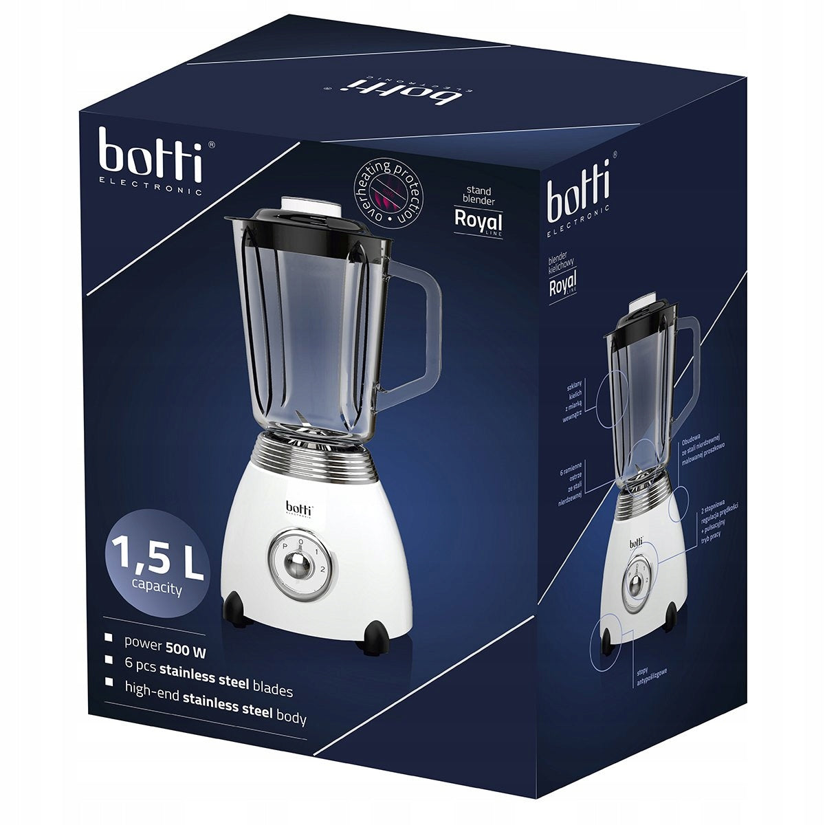 BOTTI ROYAL 1,5 L 500 W CUP BLENDER Manufacturer code 60N-BLE-3275