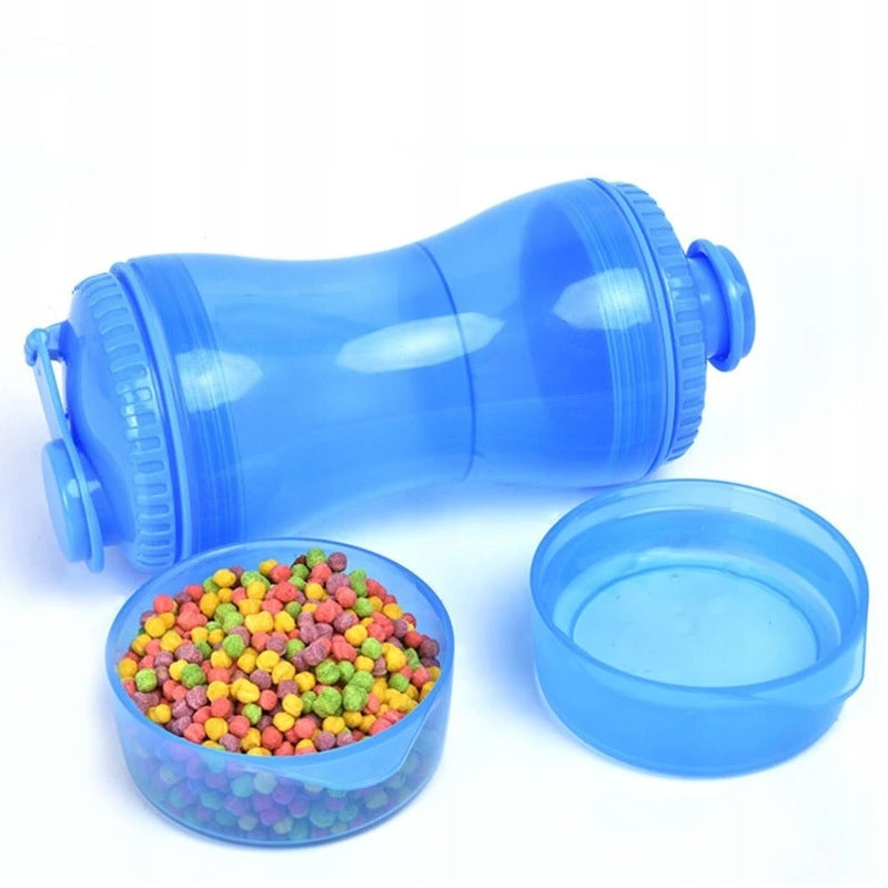 BOTTLE 3in1 FOR DOG 2 TRAVEL BOWLS BLUE 610 ml Capacity 0.6 l