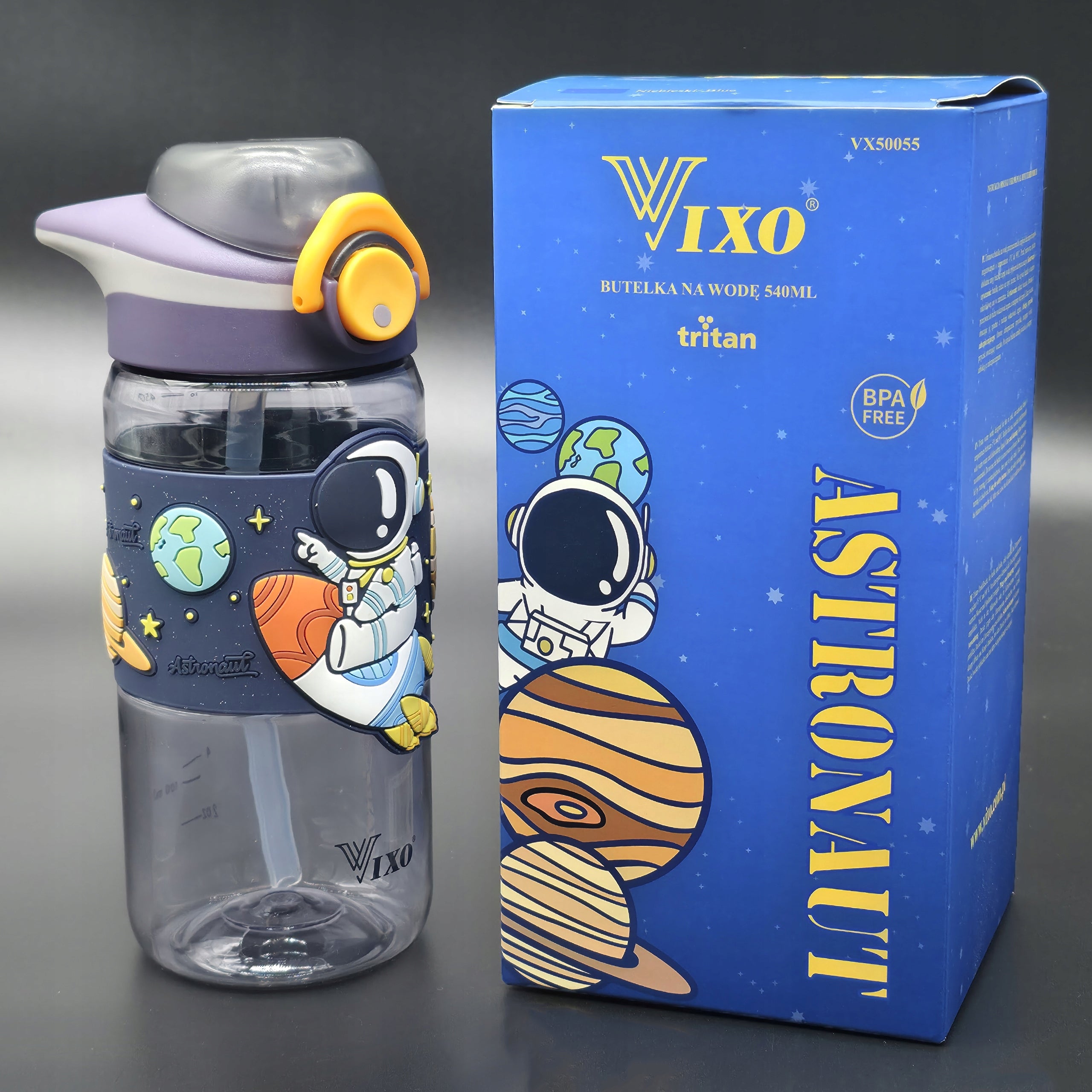 BOTTLE 540ML BPA FREE FOR WATER TRITAN SEALED WITH MEASURING CUP FOR CHILDREN Packaging status original