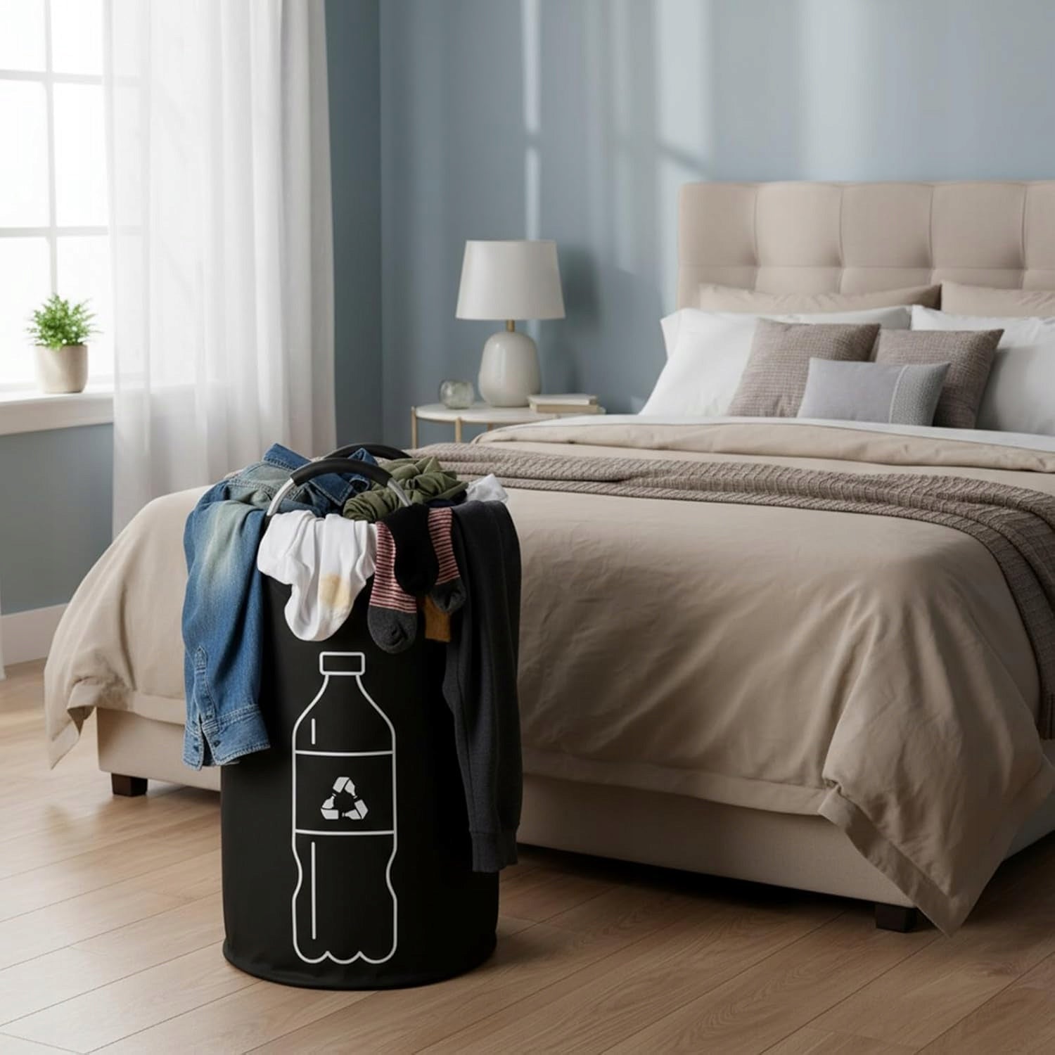BOTTLE BAG 82L FOLDING BASKET FOR SEGREGATION OF PET CANS RECYCLING LARGE Capacity 82 l