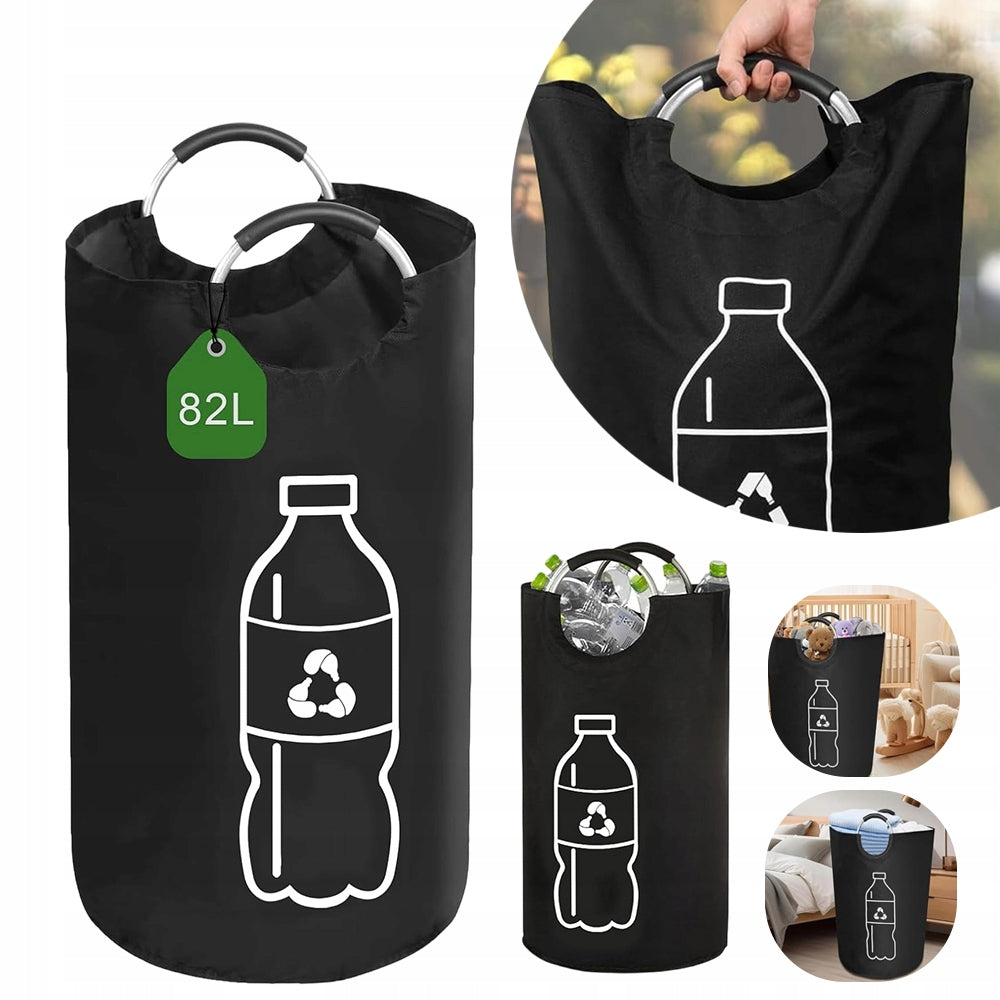 BOTTLE BAG 82L FOLDING BASKET FOR SEGREGATION OF PET CANS RECYCLING LARGE
