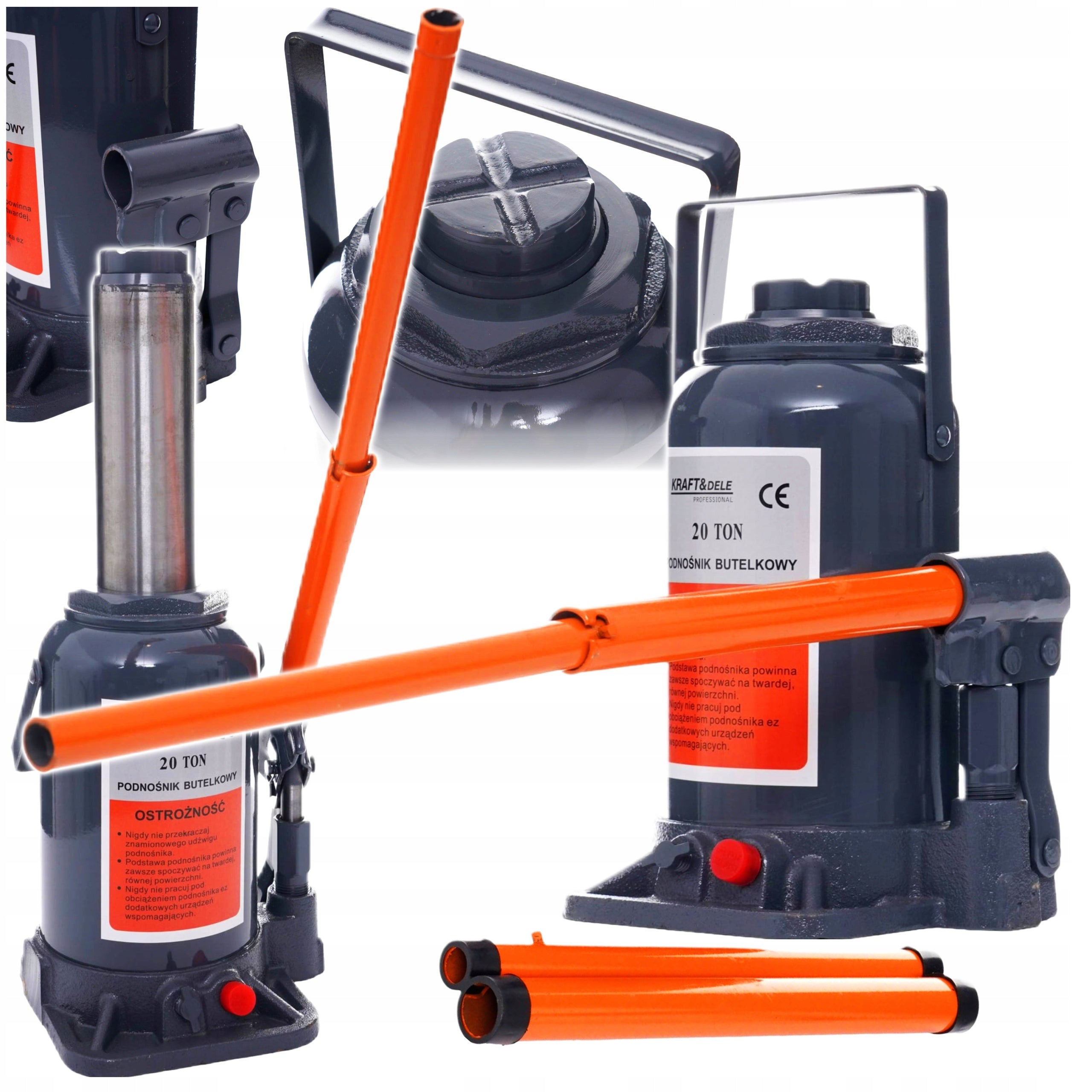 BOTTLE LIFT 20T HYDRAULIC POST 235-445 LIGHT KRAFTDEL KD1985