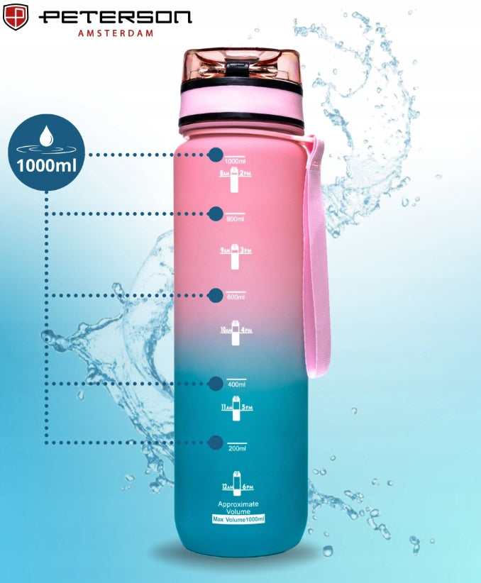 BOTTLE WATER BOTTLE DRINK TRITAN LEAKPROOF SPORTS WITH GRADUATION 1000 ml Manufacturer code Butelka bidon 1L bez BPA