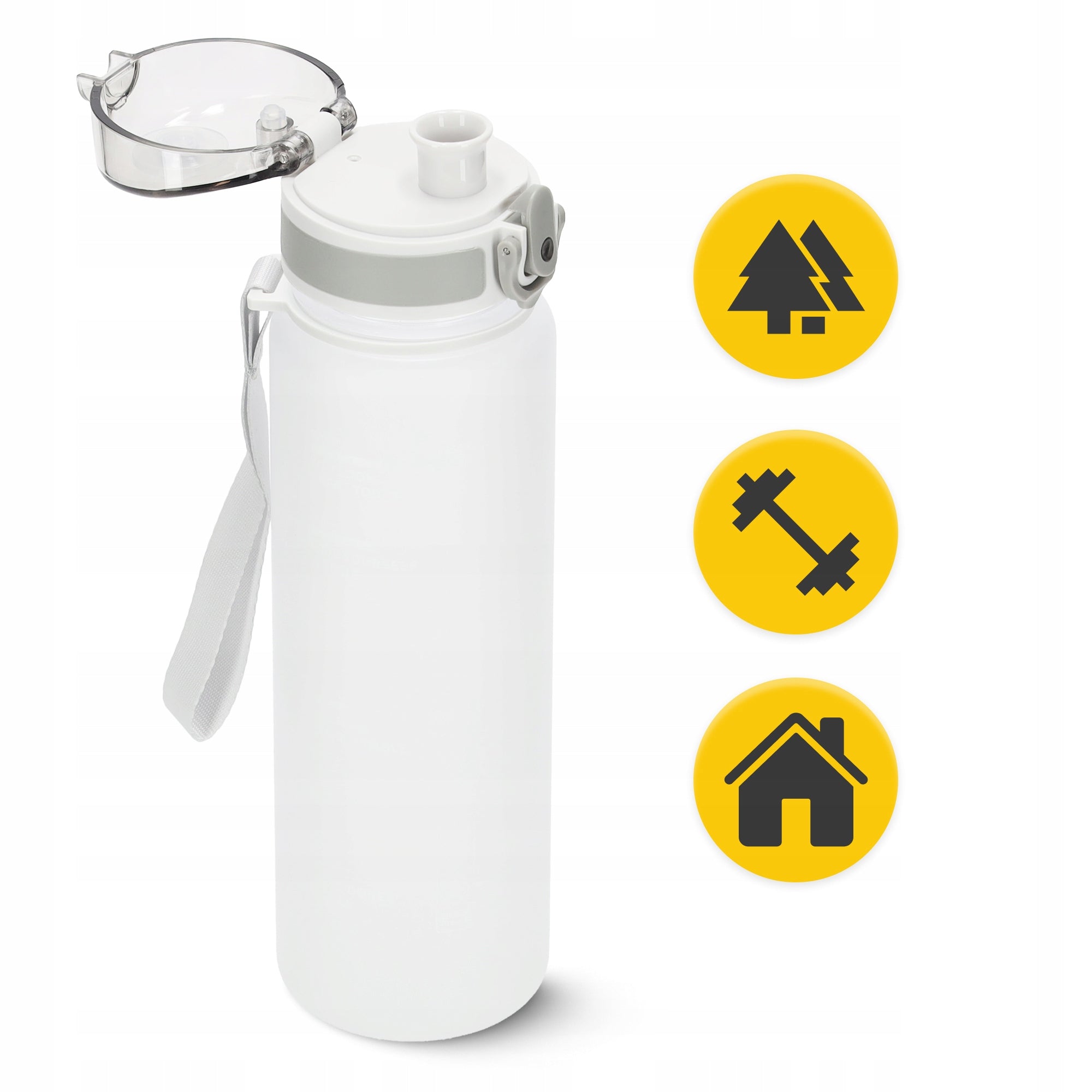 BOTTLE WATER BOTTLE DRINK TRITAN LEAKPROOF SPORTS WITH GRADUATION 650 ml Volume 650 ml