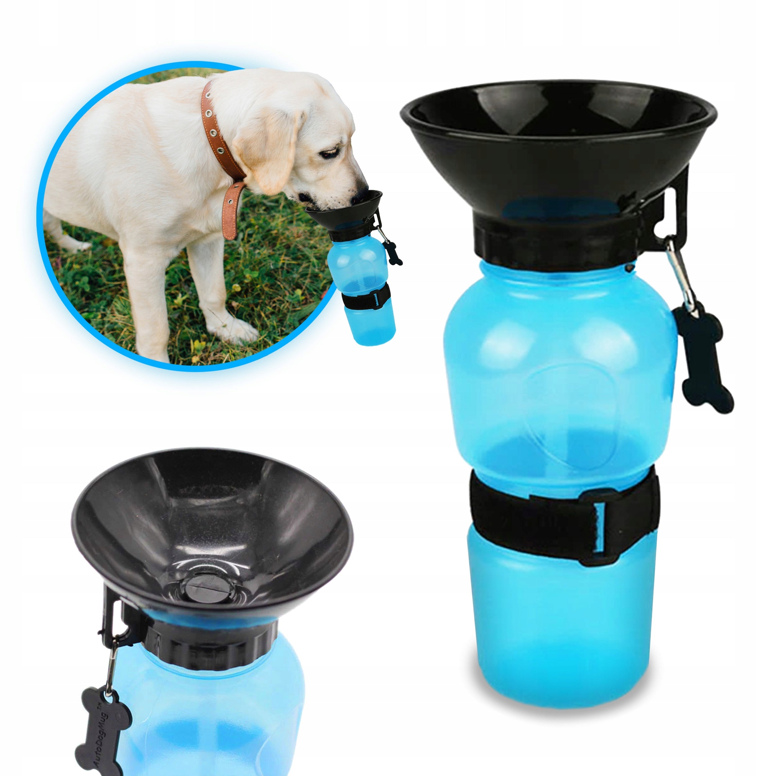 BOTTLE WATER BOTTLE PORTABLE CAT DOG WATER BOWL DRINKER XL 500ML Trade name AG604A
