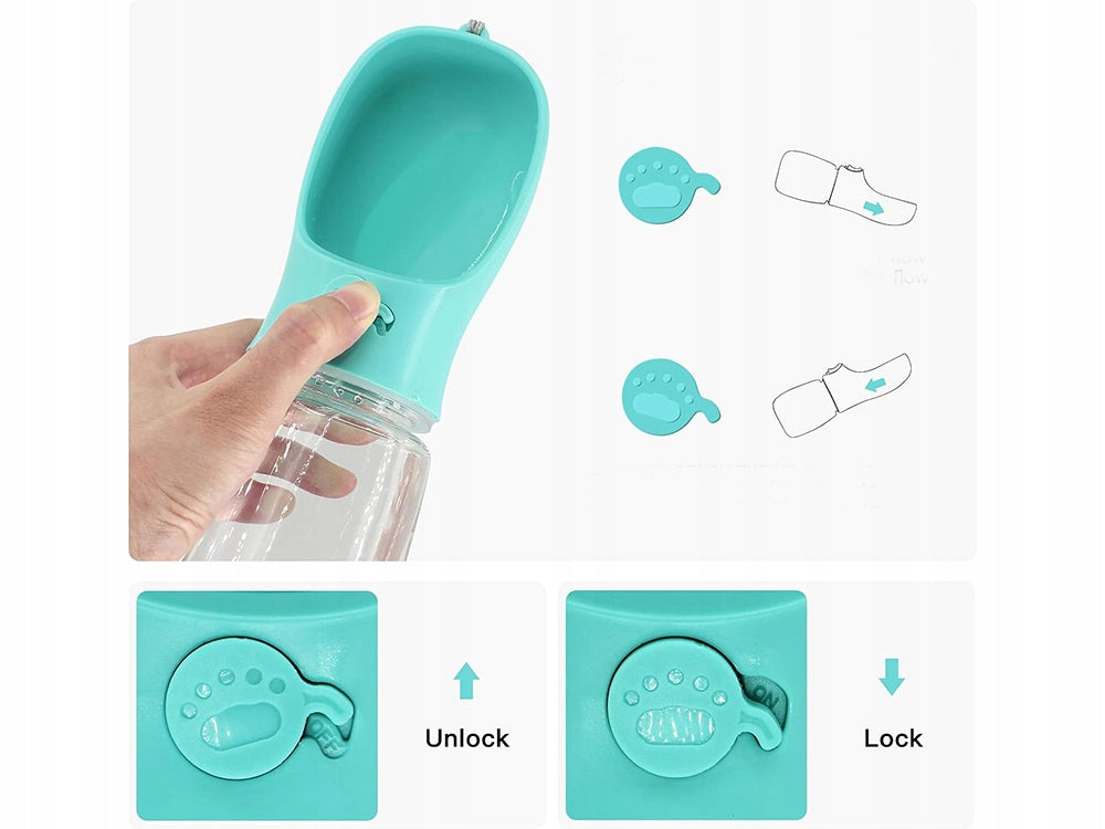 BOTTLE WATER BOWL PORTABLE DOG DRINKER FOR HIKING WALK 380ml Manufacturer code 19445_N