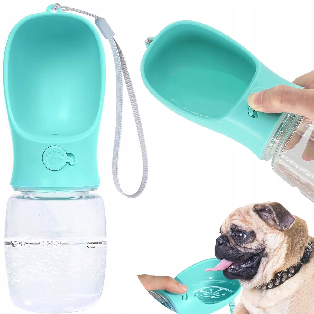 BOTTLE WATER BOWL PORTABLE DOG DRINKER FOR HIKING WALK 380ml