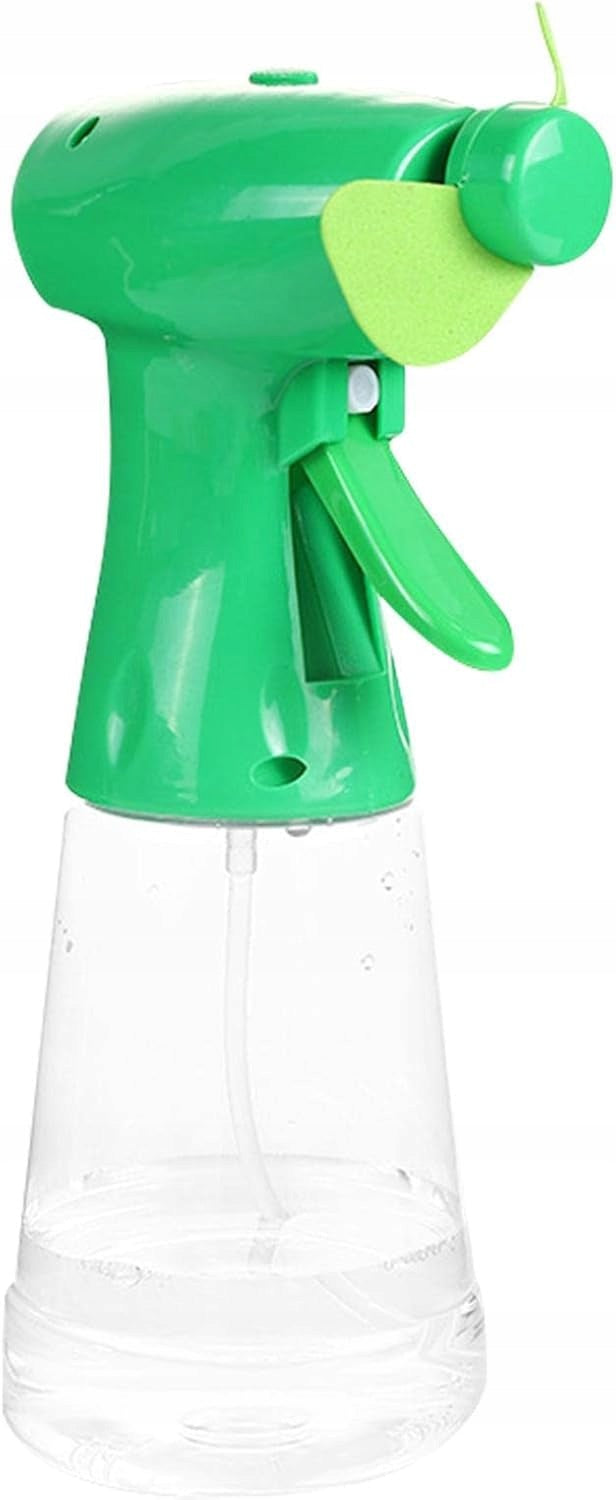 BOTTLE WITH FAN SPRAY MIST SPRAY GREEN
