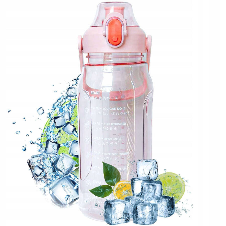 BOTTLE WITH STRAW FITNESS GYM SPORTS MOTIVATIONAL WATER BOTTLE WITH MEASURING CUP 1.5L