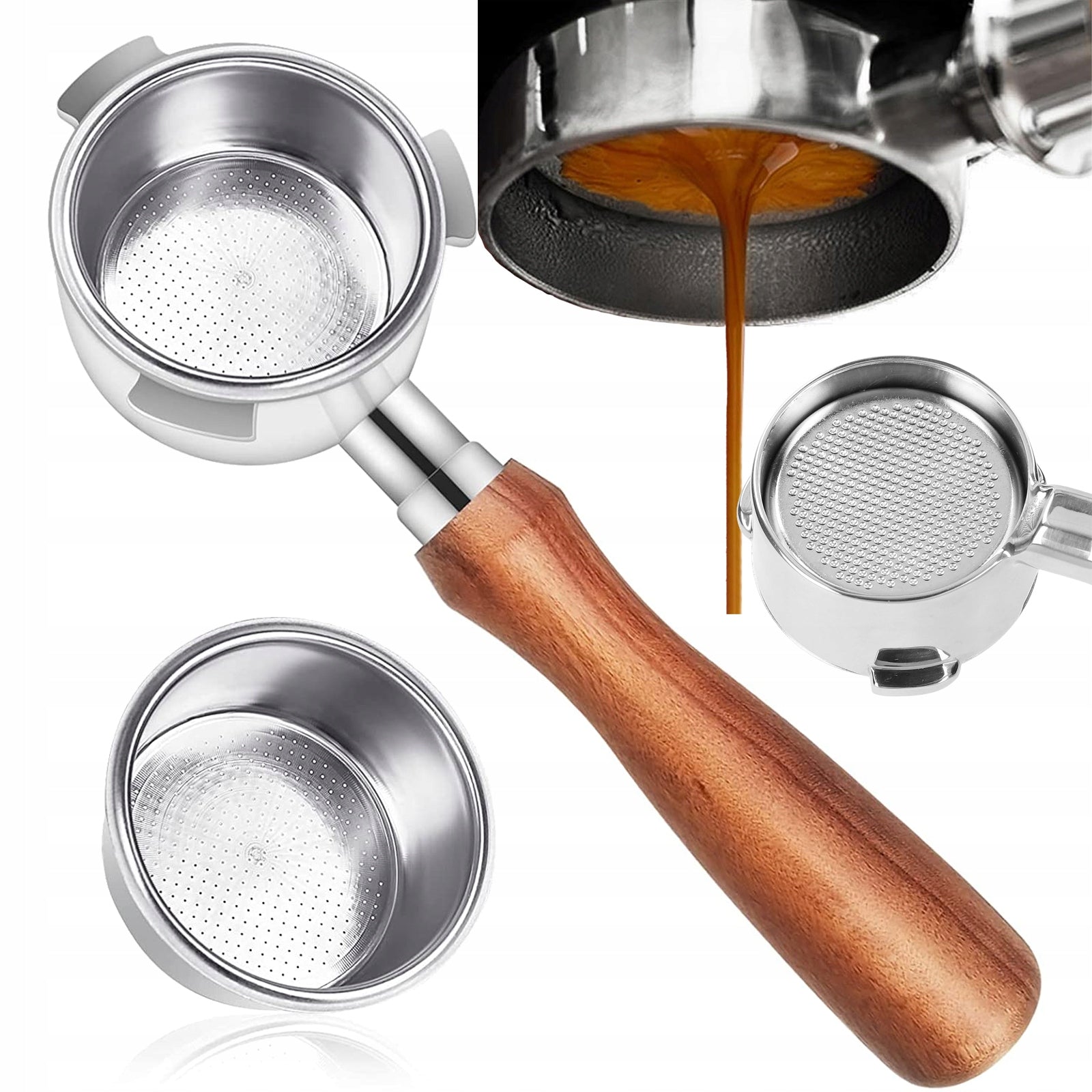BOTTOMLESS ESPRESSO PORTAFILTER 51MM DELONGHI EC680/EC685 FOLD FILTER