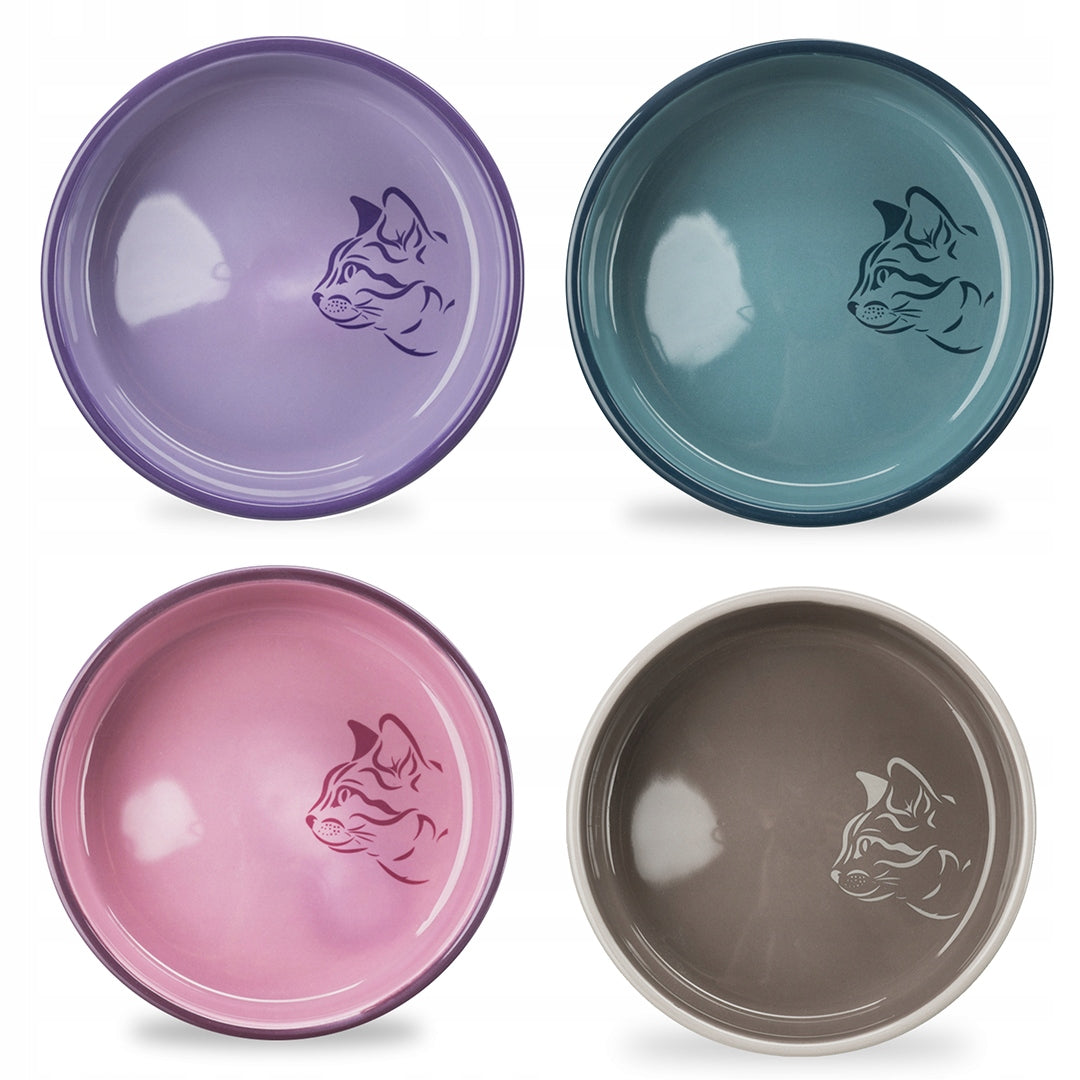 BOWL CERAMIC BOWL FOR SHORT-NOSED CATS PLATE TRIXIE 0,3L/15cm Brand Trixie