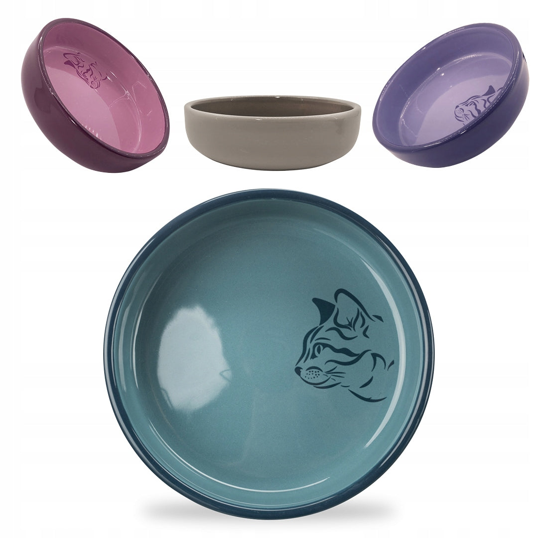 BOWL CERAMIC BOWL FOR SHORT-NOSED CATS PLATE TRIXIE 0,3L/15cm